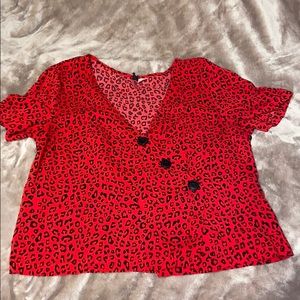 Cheetah Print Blouse